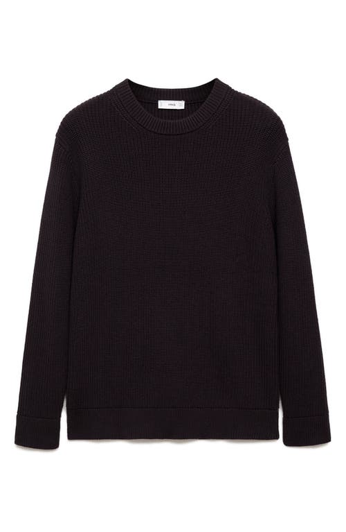 Shop Mango Rib Sweater In Dark Purple