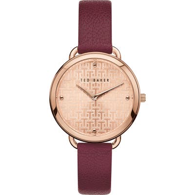 Ted Baker London Hettie Leather Strap Watch, 37Mm