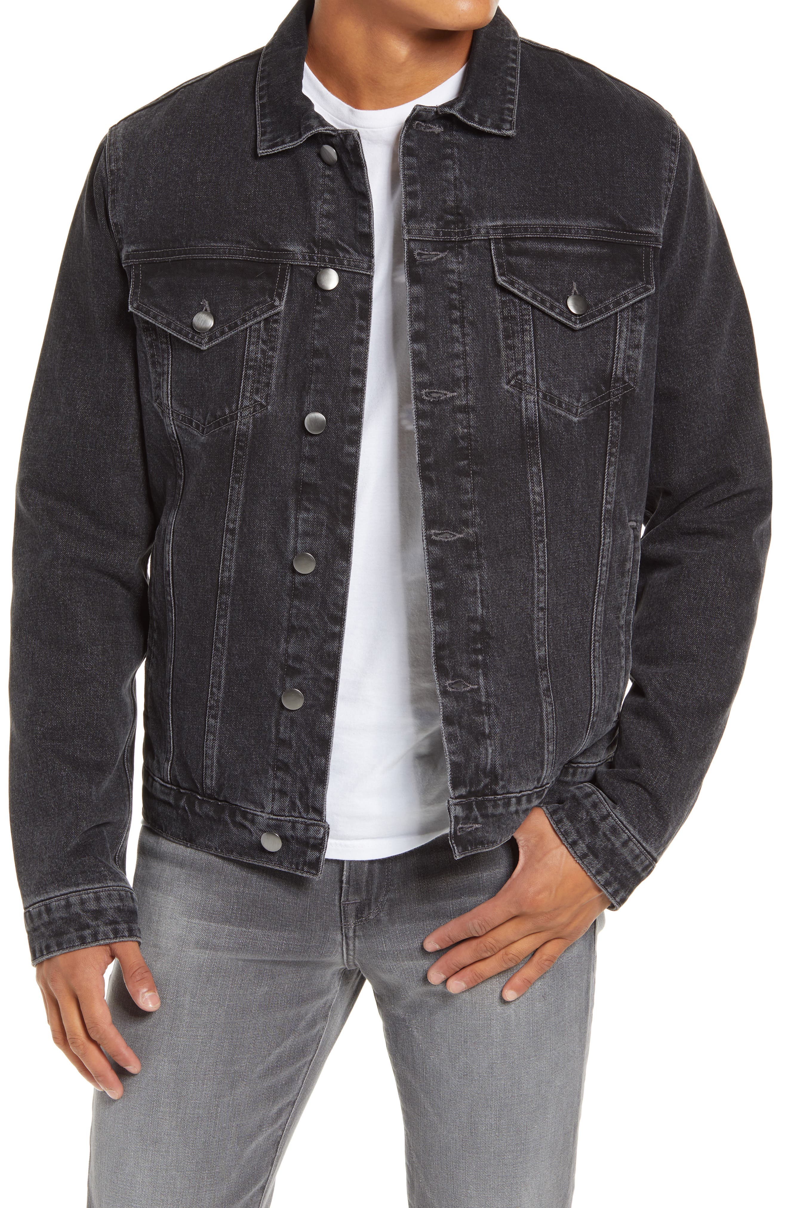 Quilted Lined Trucker Jacket