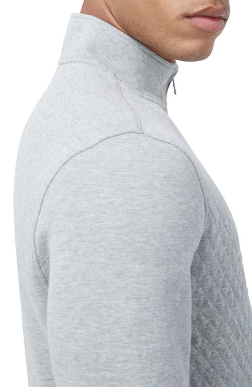 Shop Bugatchi Quarter Zip Pullover In Cement