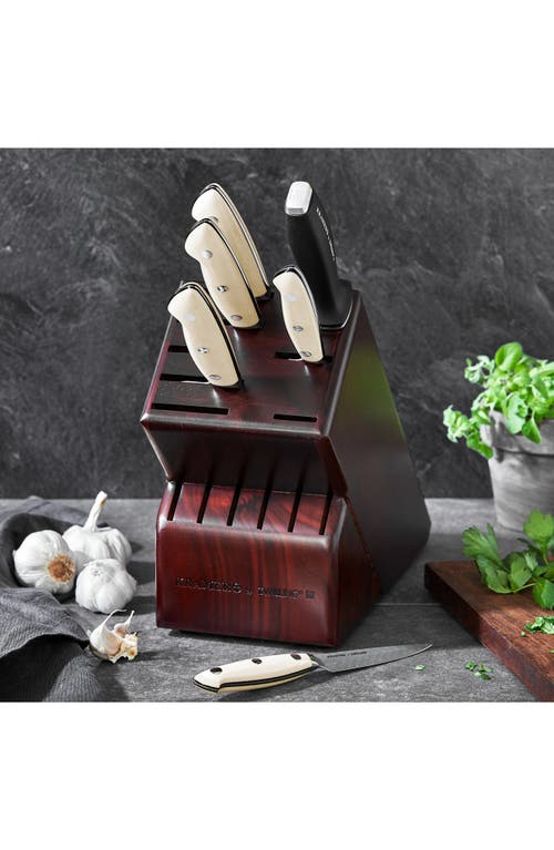 Zwilling Bob Kramer Cumulus 7-piece Knife Block Set In White