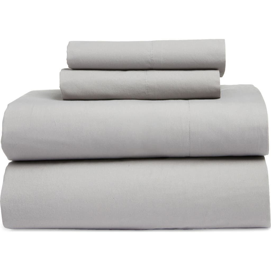 Nordstrom 300 Thread Count Organic Cotton Percale Sheet Set In Grey Griffin