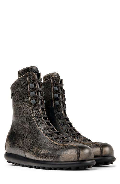 Camper Ariel Lace-up Leather Boots In Vintage Bronze