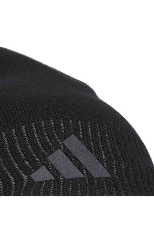 Adidas Originals Creator Three Stripe Beanie In Black/carbon Grey/grey