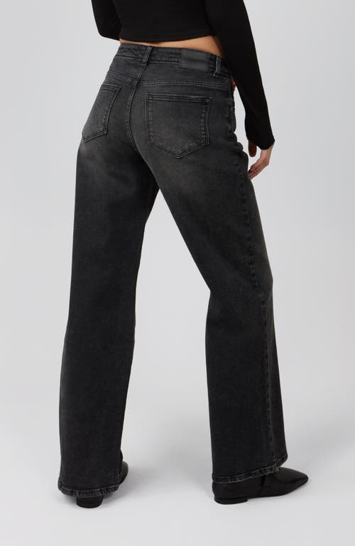 Shop Lola Jeans Nova High Rise Wide Leg Jeans In Black Ash