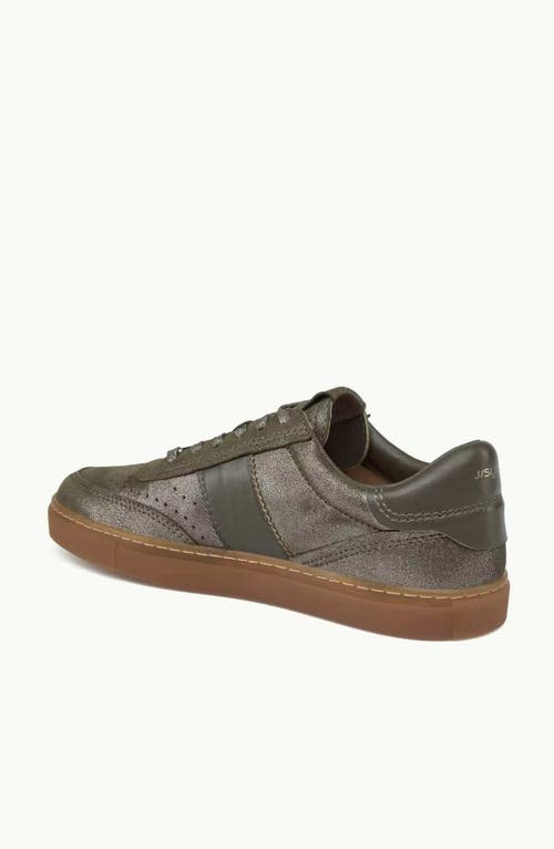 Jslides Footwear Tinsely Sneaker In Metallic Khaki