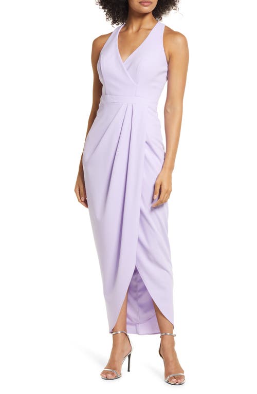 Xscape Evenings Xscape Tulip Hem Sleeveless Crepe Gown in Lilac at Nordstrom, Size 4