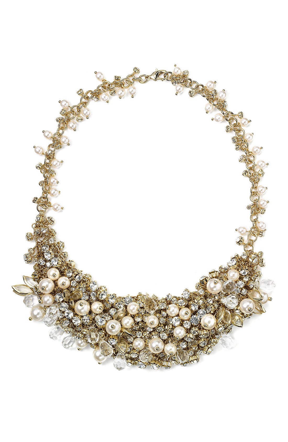 Cara Accessories Pearl & Crystal Statement Necklace Nordstrom