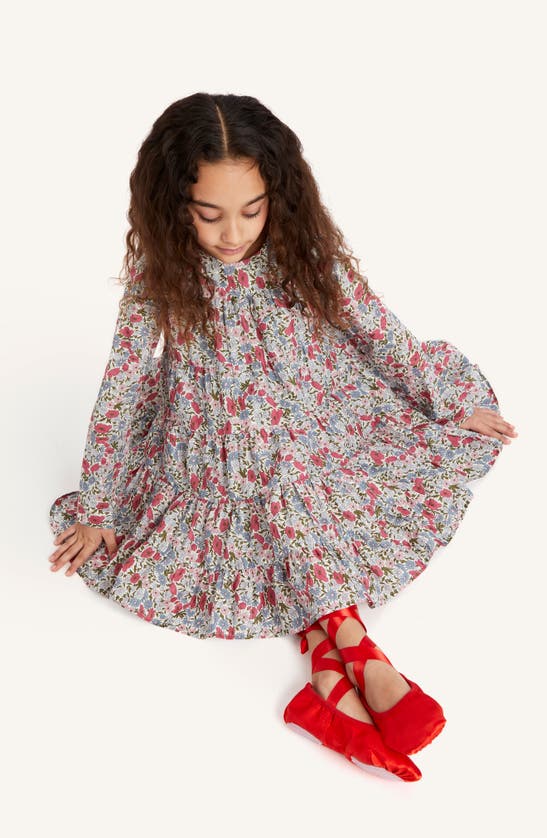 Shop Merlette X Liberty London Kids' Soliman Floral Print Dress In Liberty Pink Print