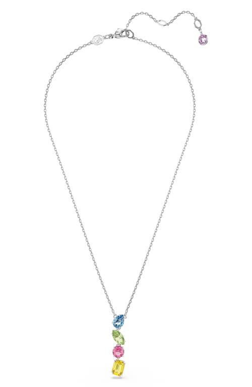 Shop Swarovski Gema Crystal Pendant Necklace In Multicolored