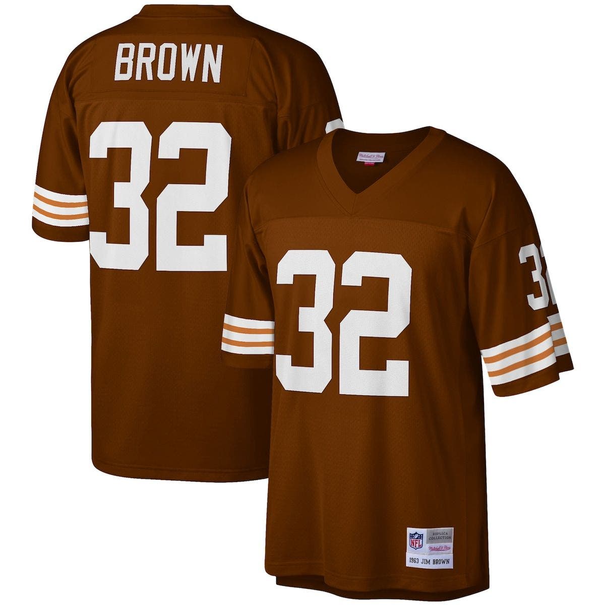 Jim Brown Throwbacks Classic Throwback Jersey, White –