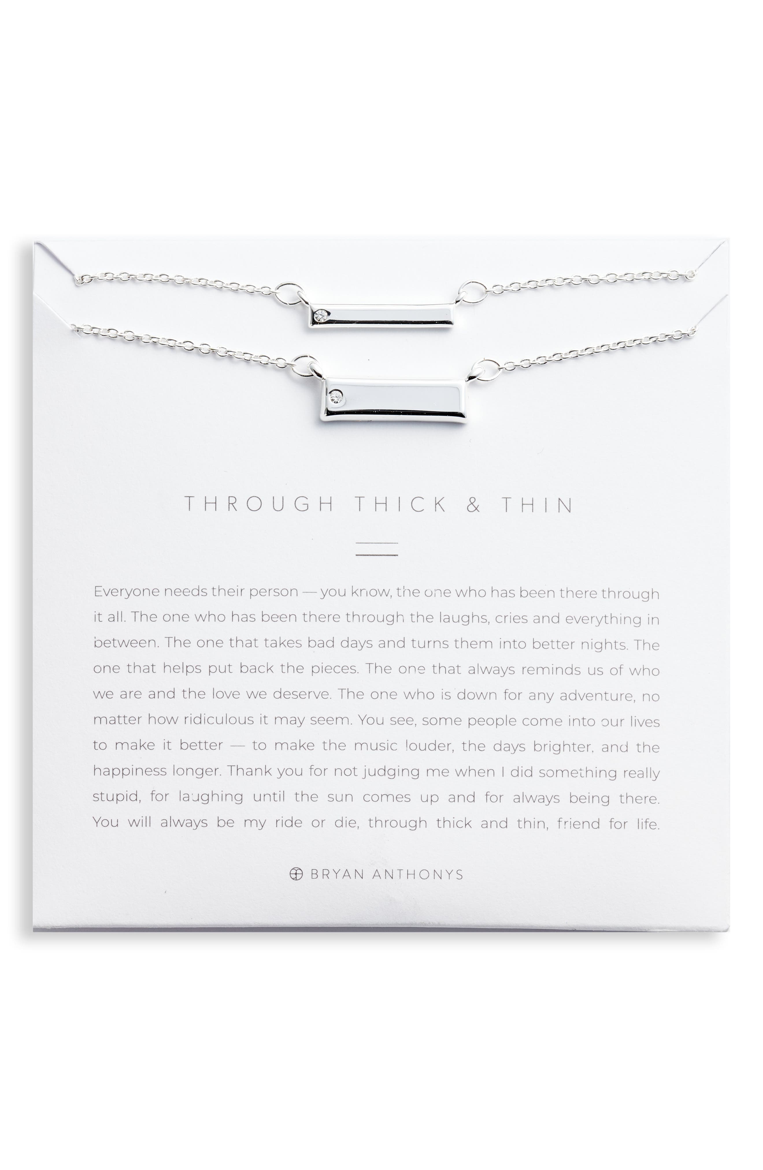 Bryan Anthonys Through Thick & Thin Necklace Set in Silver at Nordstrom