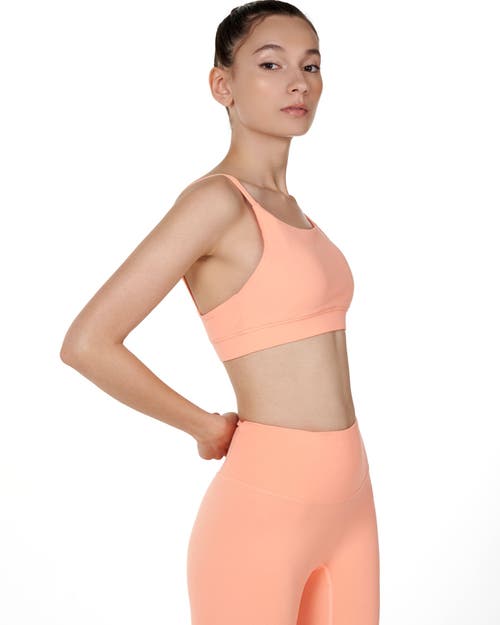 Shop Rebody Active Cammie Cloudlux Bra In Orange Canteloupe