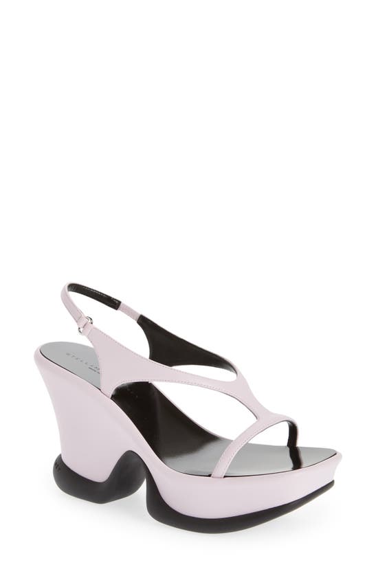 Stella Mccartney Shroom Slingback Wedge 110mm Sandals In Lilac