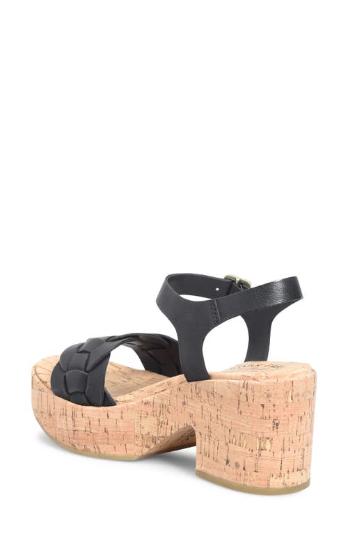 Shop Kork-ease ® Tatiana Ankle Strap Platform Sandal In Black F/g