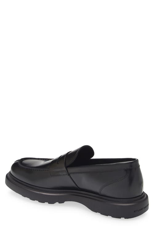 Shop Stuart Weitzman Alvin Penny Loafer In Black