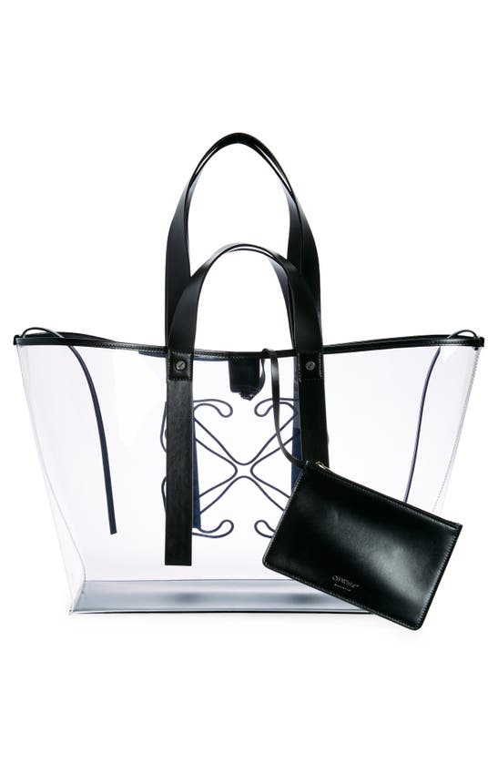 Shop Off-white Medium Day Off Pvc Tote In Transparent