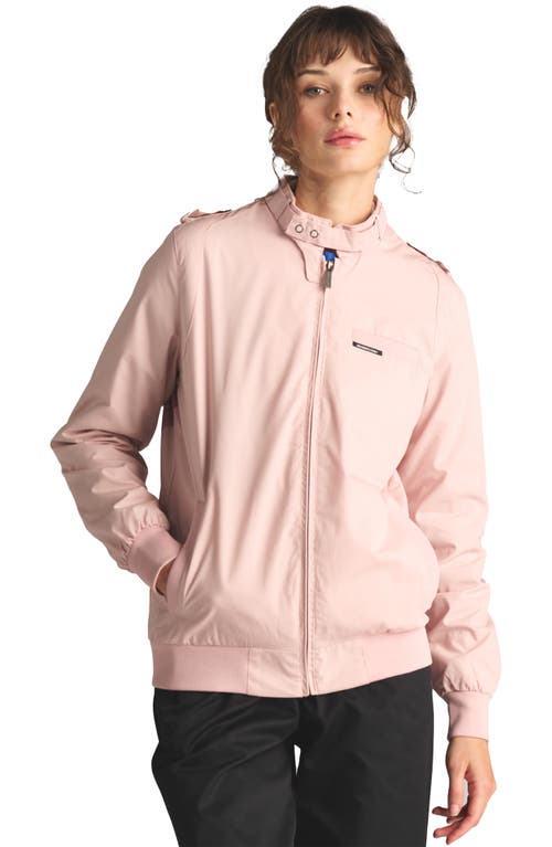 Members Only Classic Iconic Racer Jacket In Light Pink