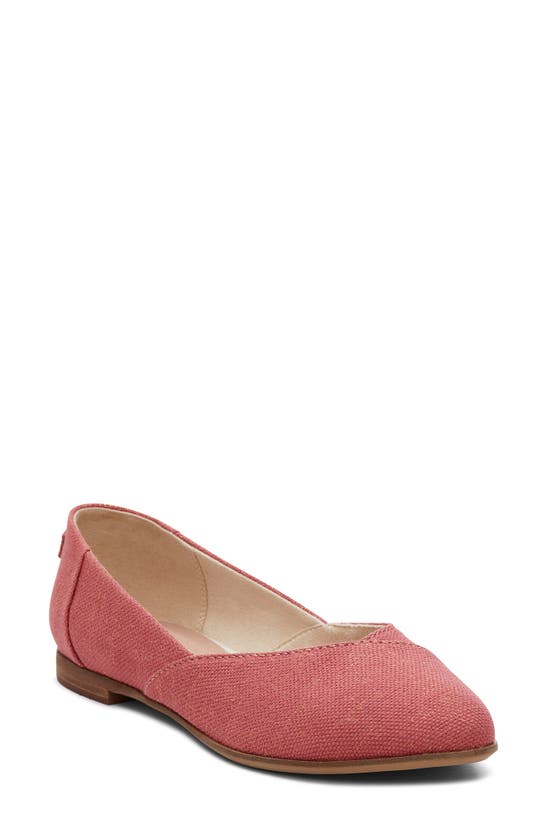 Toms Julie Almond Toe Flat In Pink