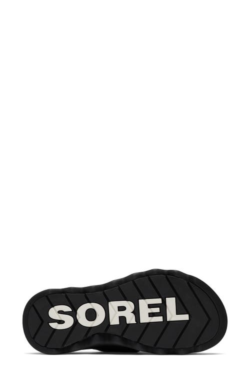 Shop Sorel Viibe Asymmetric Slide Sandal In Black/black