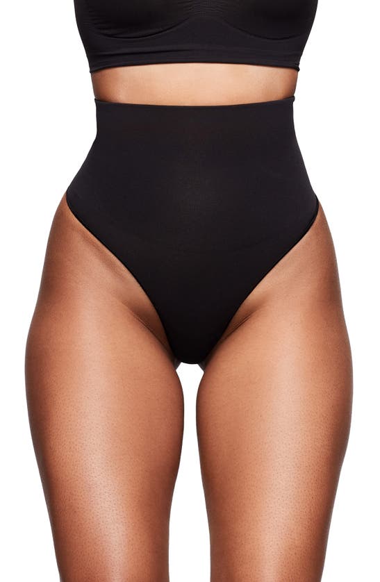 Skims Core Control Thong In Onyx