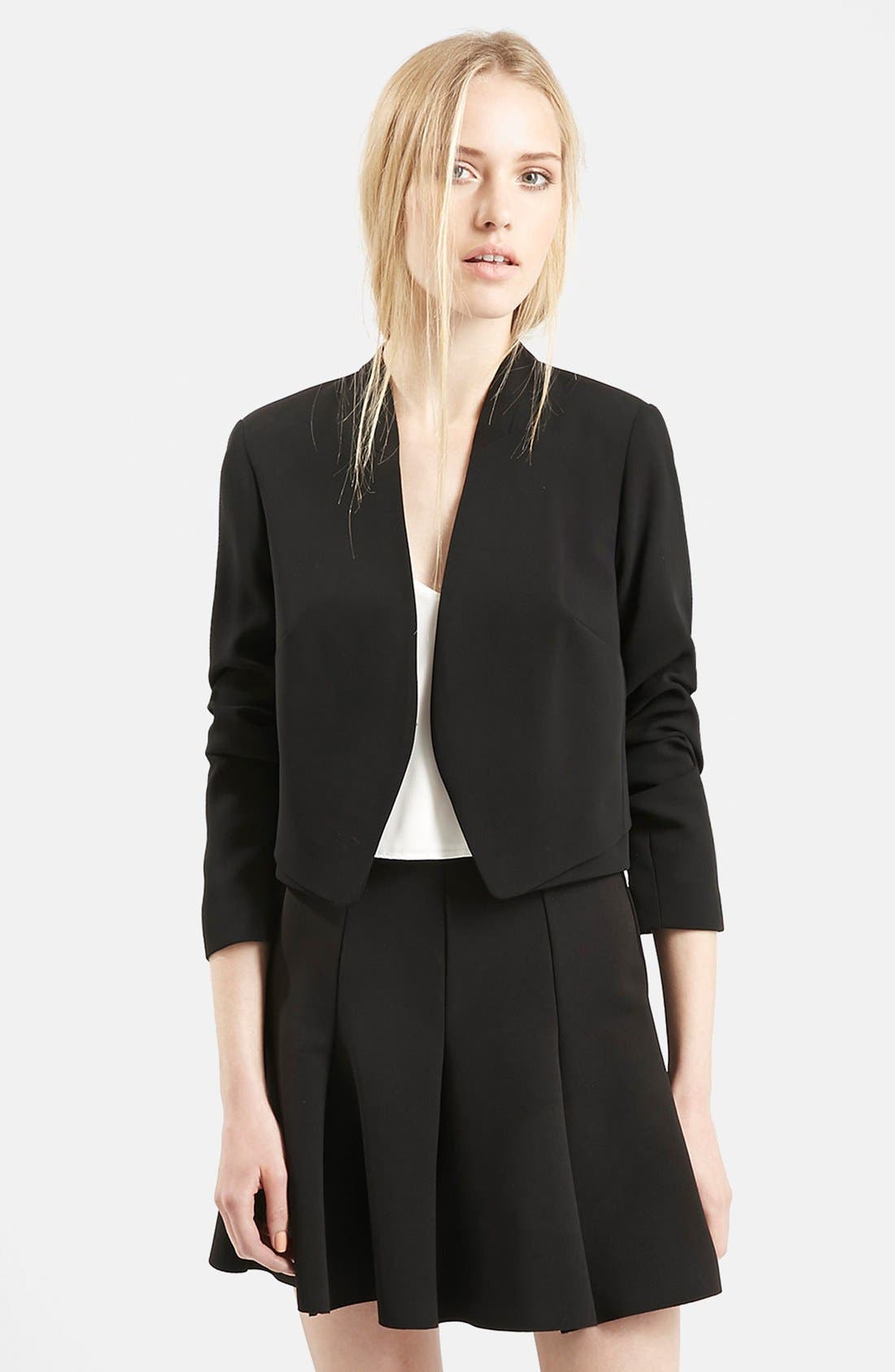 Crop Crepe Jacket Nordstrom
