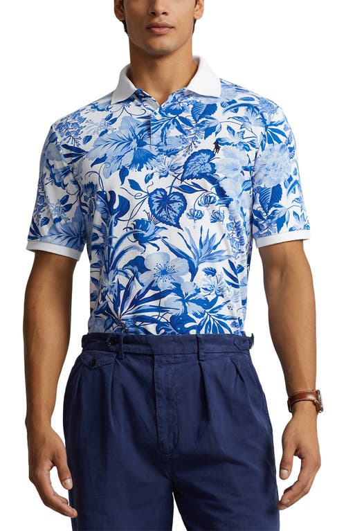 Polo Ralph Lauren Floral Mesh Polo In Jardin Floral/white