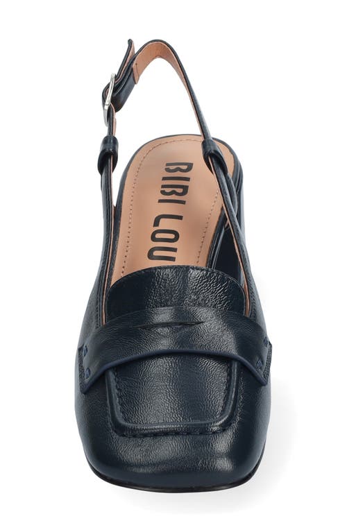 Shop Bibi Lou Niky Slingback Loafer Pump In Marino