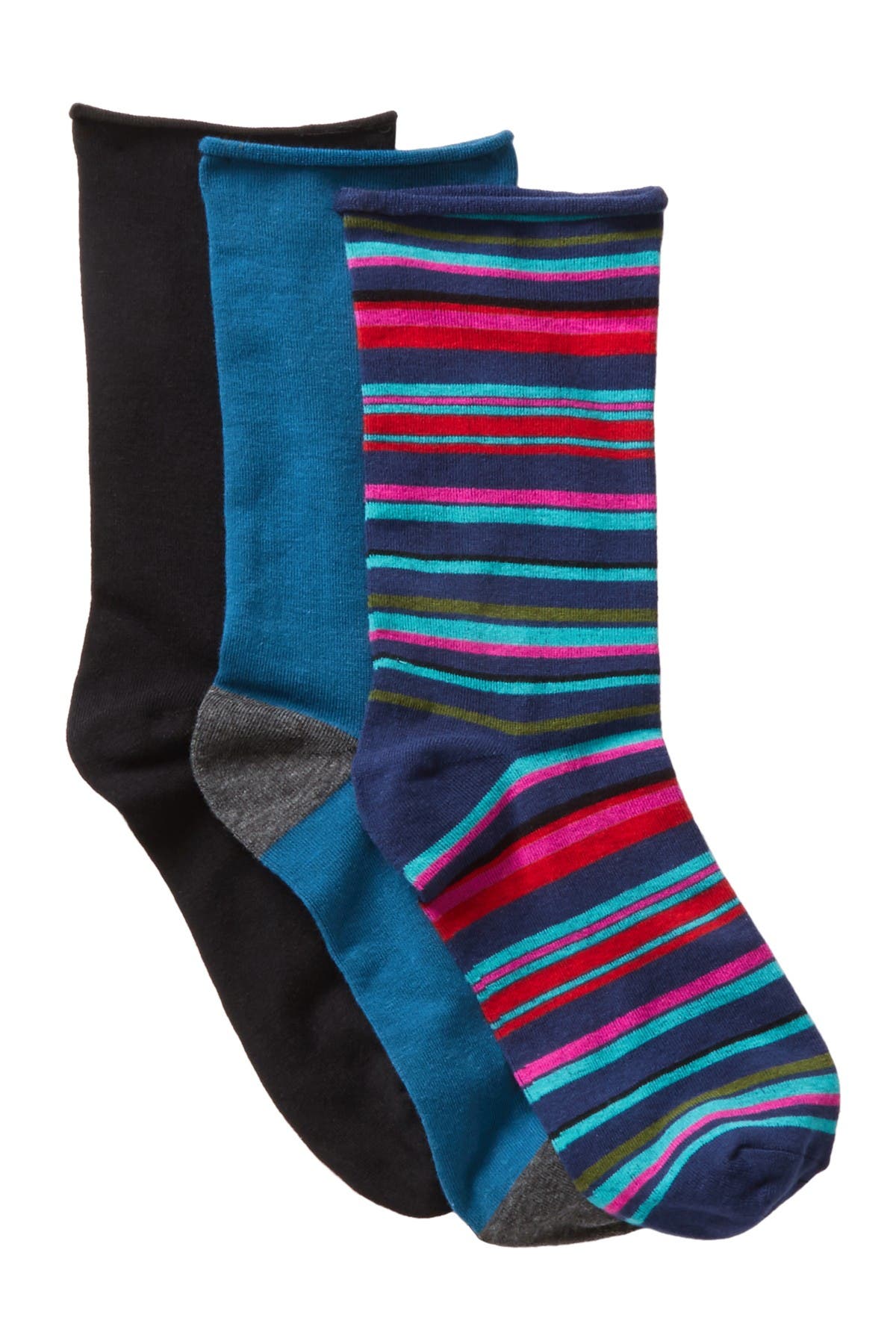 HUE | Roll Top Socks - Pack of 3 | Nordstrom Rack