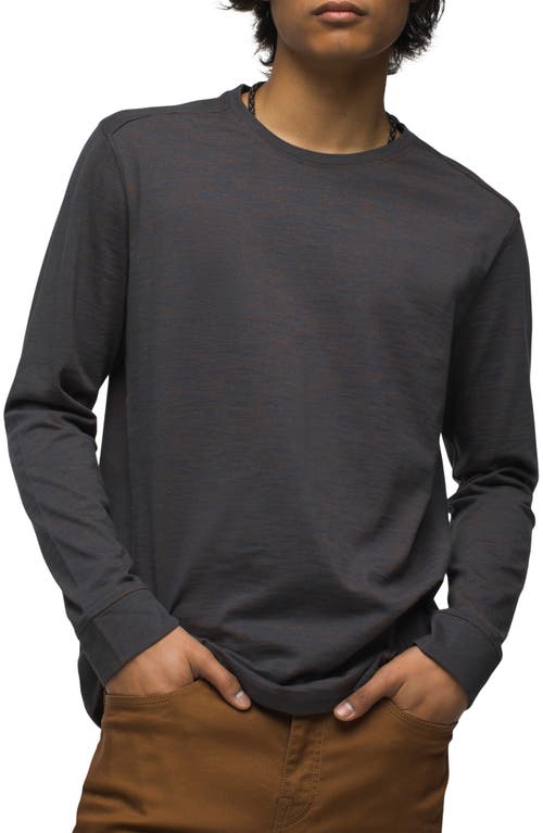 Shop Prana Ronnie Ii Long Sleeve T-shirt In Dark Sky Heather