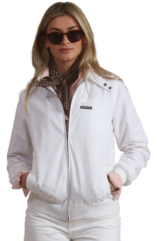 Members Only Classic Iconic Racer Jacket In White