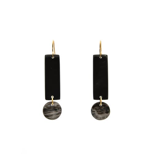 Shop Maadili Collective Exclamation Point Earrings In Black