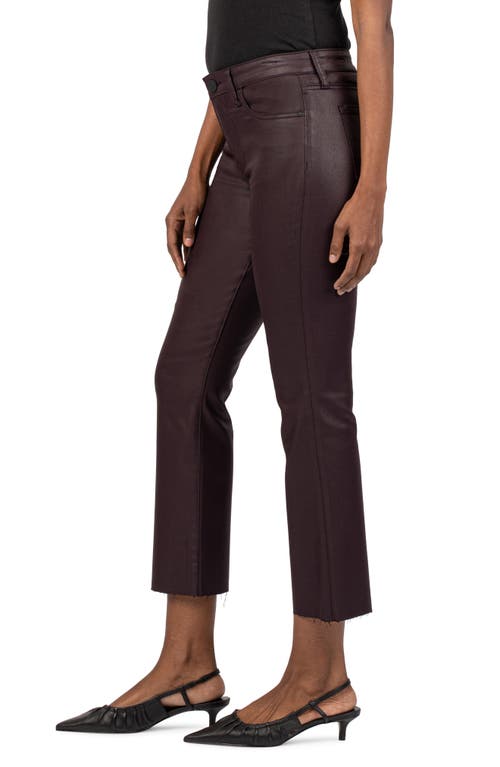 Shop Kut From The Kloth Kelsey Crop Kick Flare Jeans In Sangria