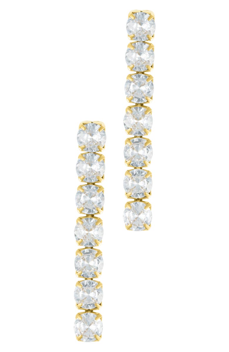 Adornia 14K Yellow Gold Vermeil Water Resistant Crystal Tennis Linear