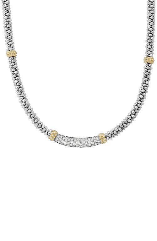 LAGOS Lux Diamond Rope Necklace in Silver/Diamond at Nordstrom