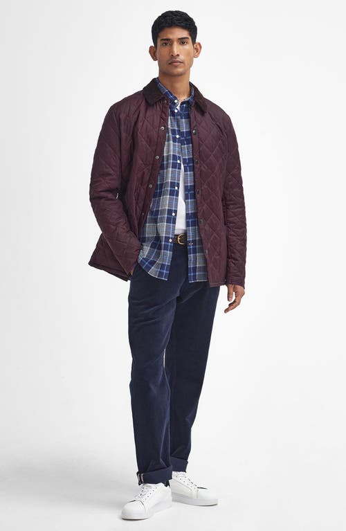 Shop Barbour Heritage Liddesdale Quilted Jacket In Winter Blackberry