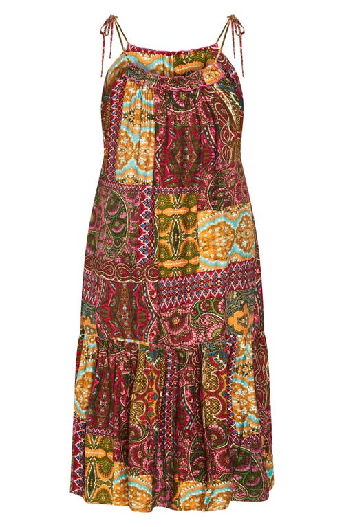 Shop City Chic Erica Print Maxi Sundress In Kaleidoscope