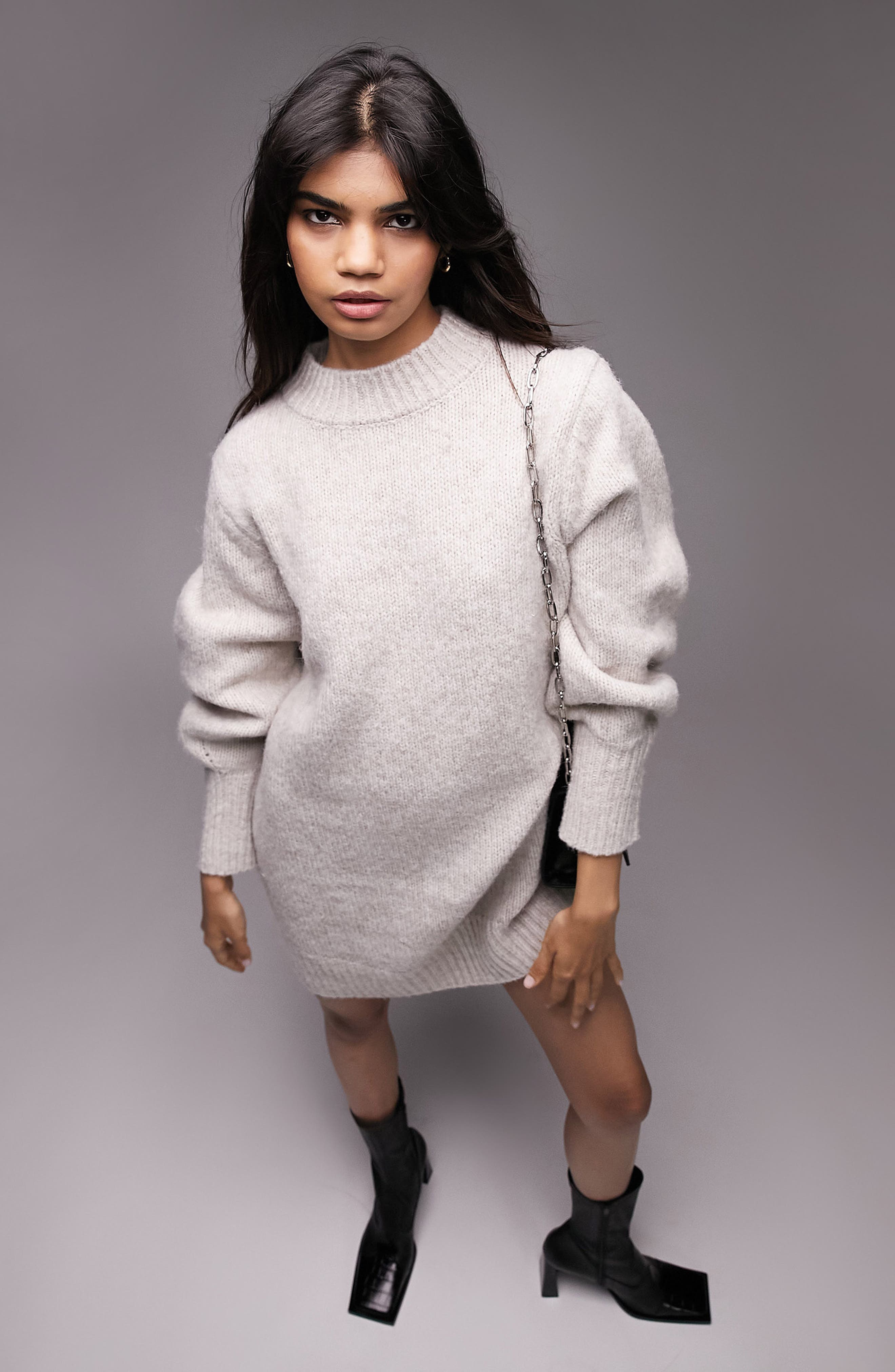Topshop Crewneck Long Sleeve Sweater 
