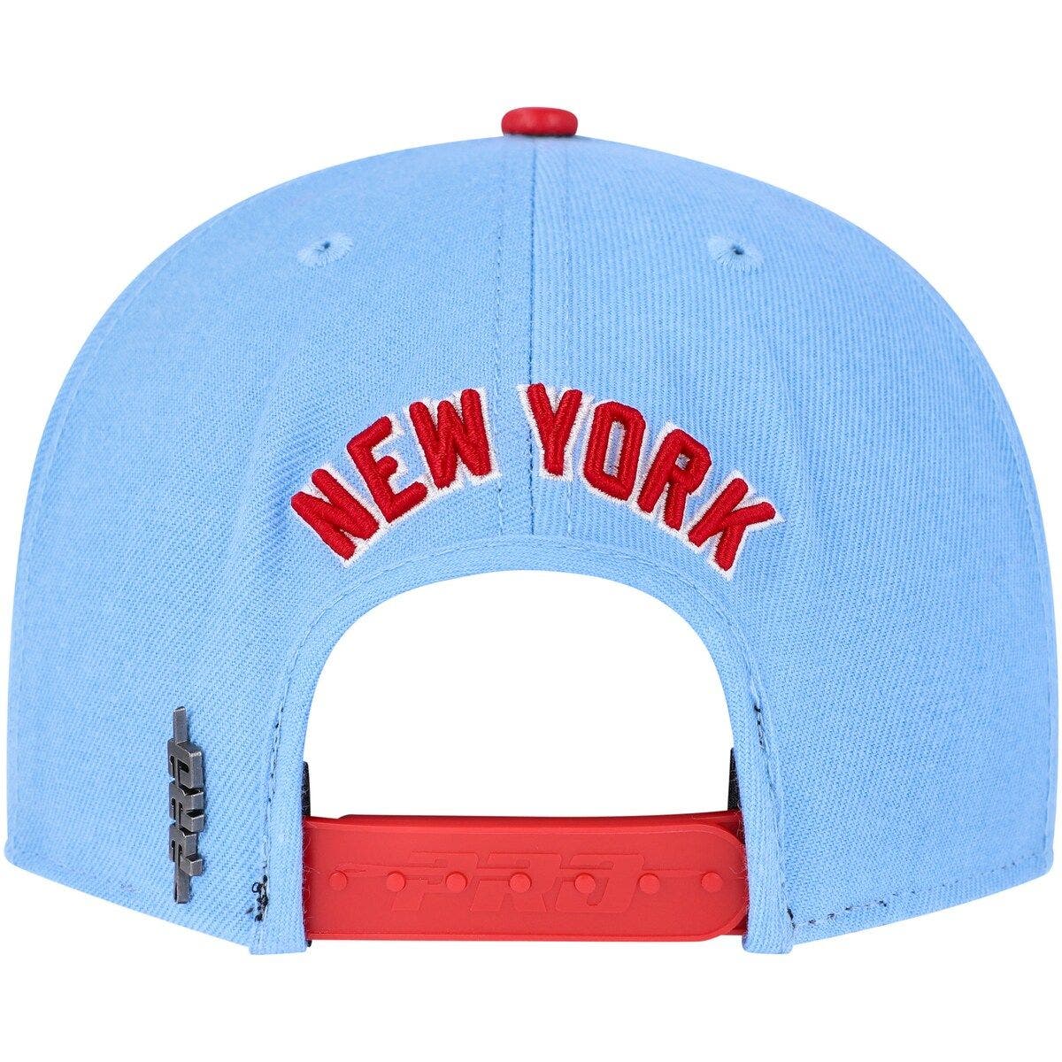 PRO STANDARD Men's Pro Standard White/Light Blue New York Yankees Blue Raspberry Ice Cream Drip