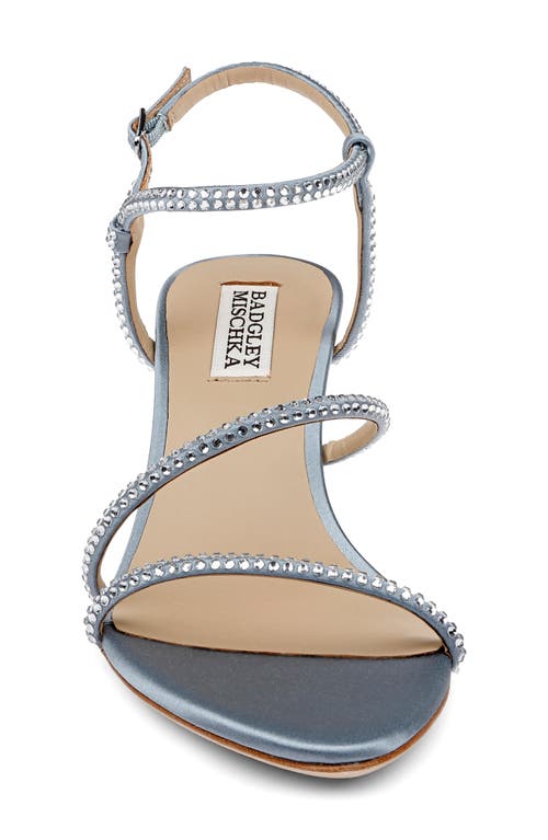 Badgley Mischka Collection Julianna Ankle Strap Sandal In Ice Satin