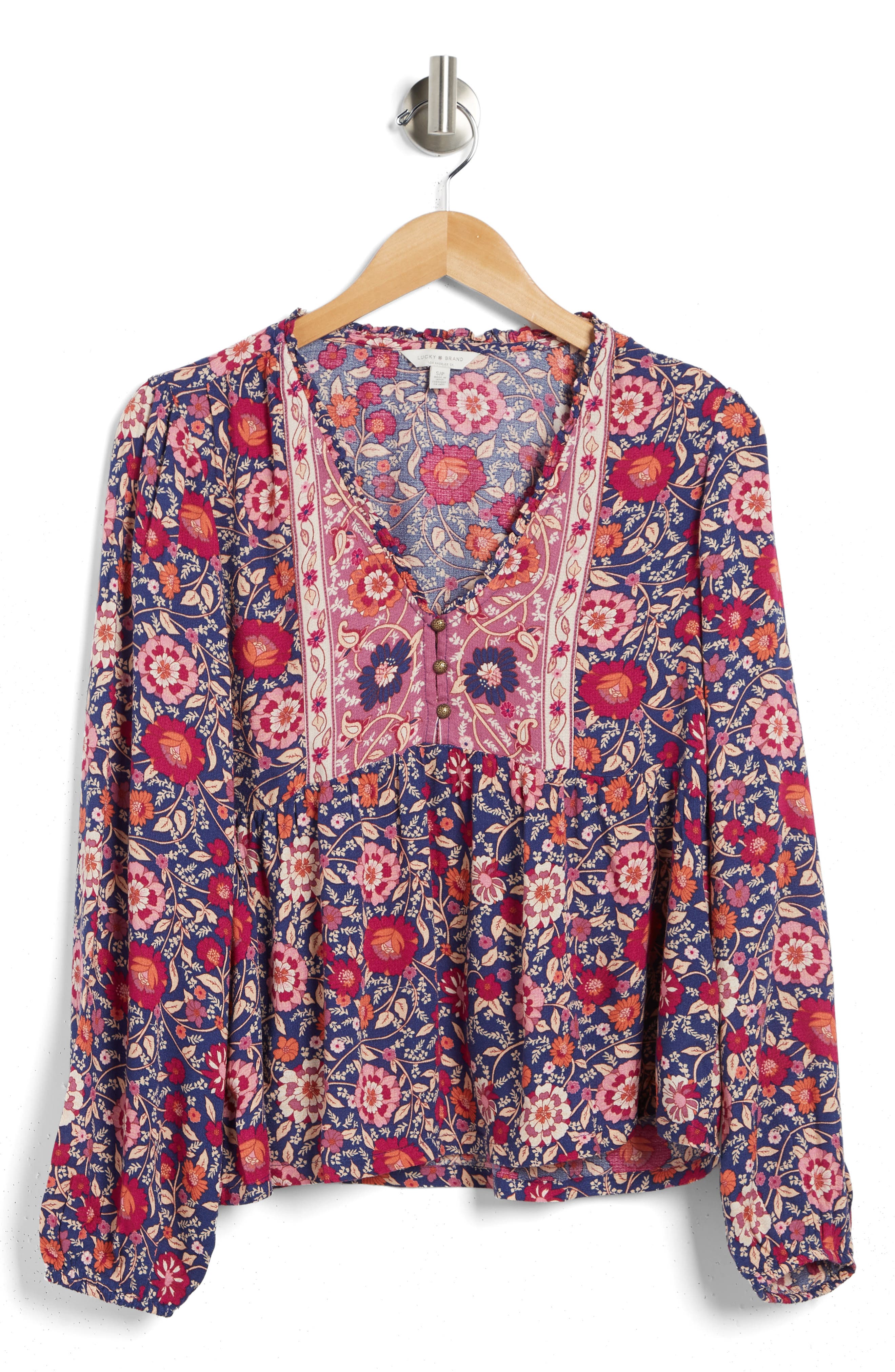 lucky brand red blouse