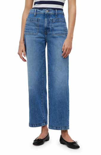 The Perfect Vintage Wide-Leg Jean in Caronia Wash: Patch Pocket