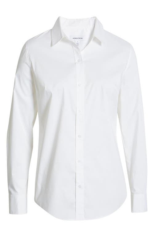 Shop Nordstrom Classic Poplin Shirt In White