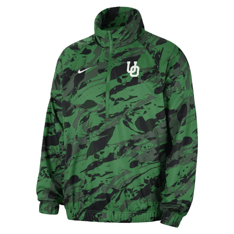 Shop Nike Green Oregon Ducks Anorak Half-zip Jacket