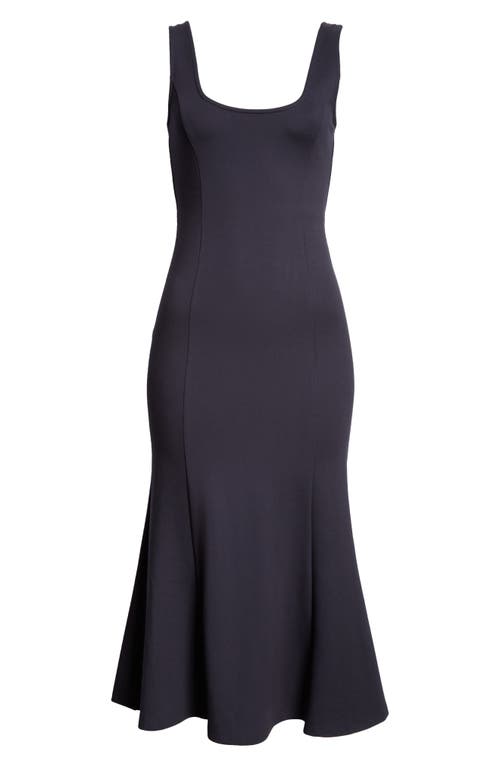 L Agence Bisous Flared Midi Dress In Midnight