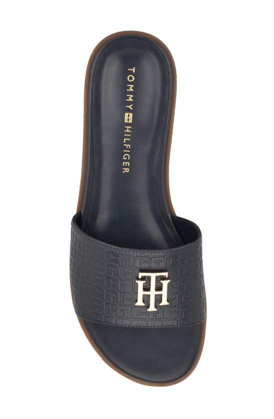 Shop Tommy Hilfiger Mazzie Slide Sandal In Navy