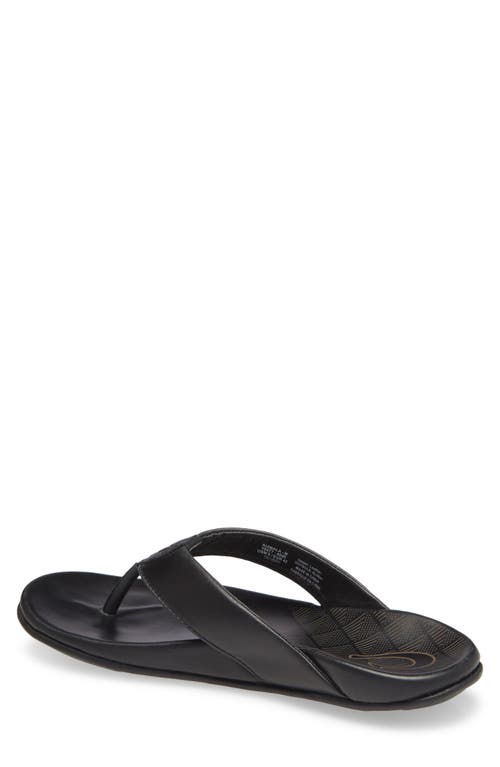 Shop Olukai 'auinala Flip Flop In Black/black