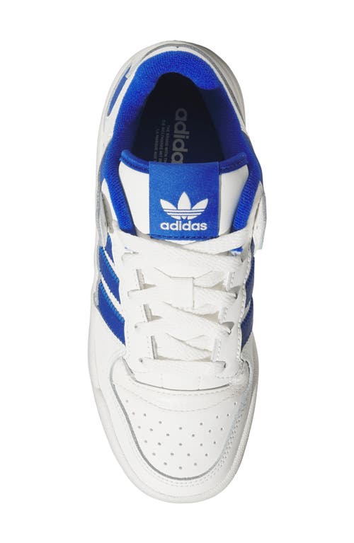 Adidas Originals Adidas Kids' Forum Low Basketball Sneaker In White/ Royal Blue/ White
