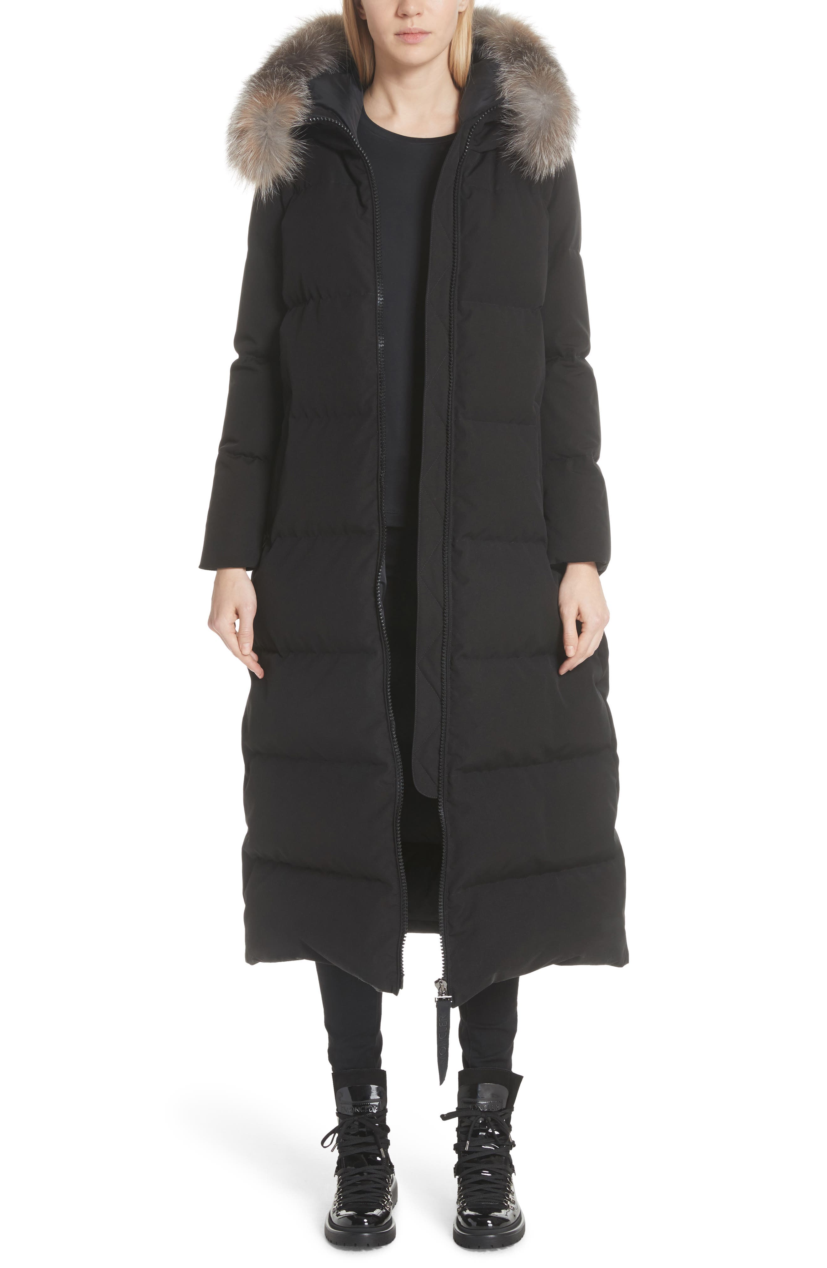 Moncler Bernache Hooded Down Coat with 