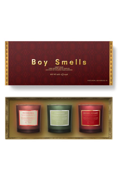 Boy Smells Holiday Votive Trio Candle Set USD $66 Value